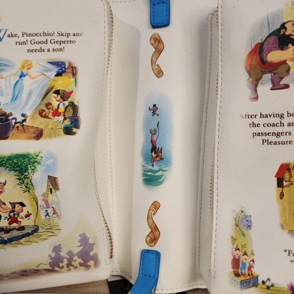 Loungefly Disney Pinocchio Story Book Convertable Backpack Crossbody Bag NEW main image 5